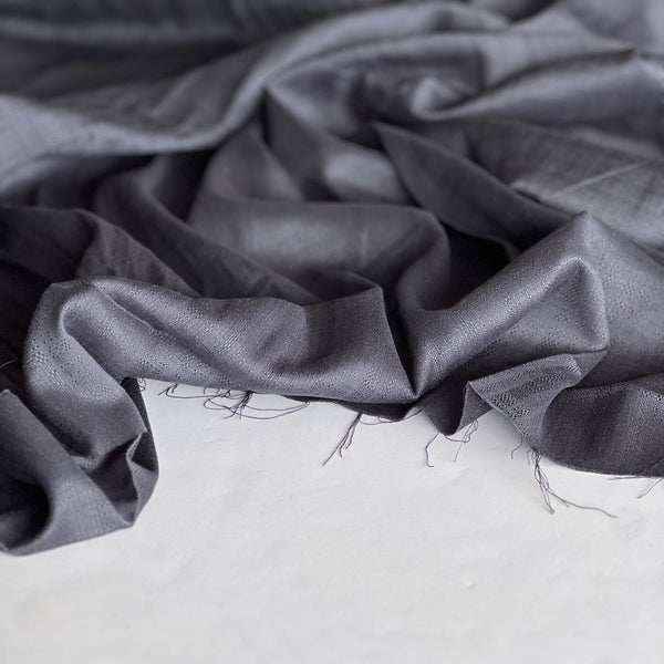 Black Textured Viscose Cotton Crepe