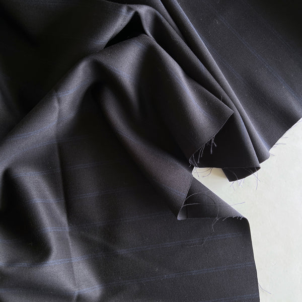 Royal Pinstripe Charcoal Virgin Wool