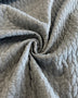 Gray Cable Embossed Quilted Jersey