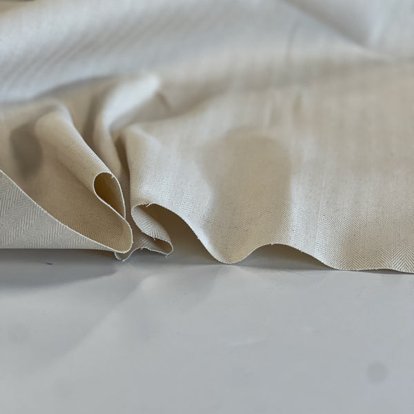 Oatmeal Herringbone Bull Denim