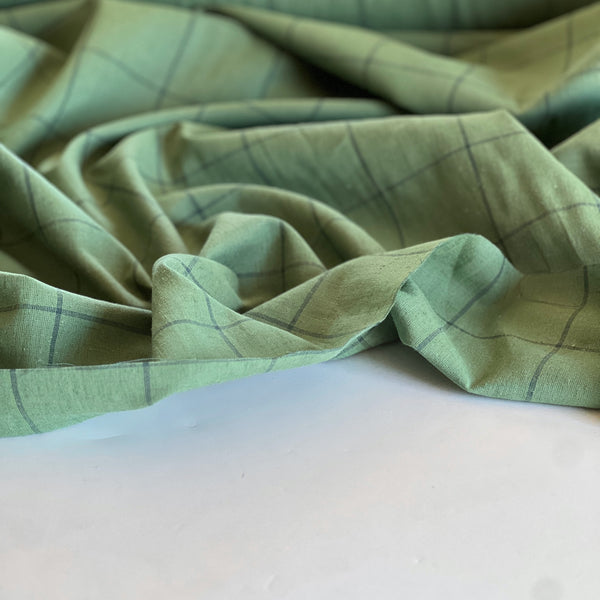 Green Maze Linen Cotton Check