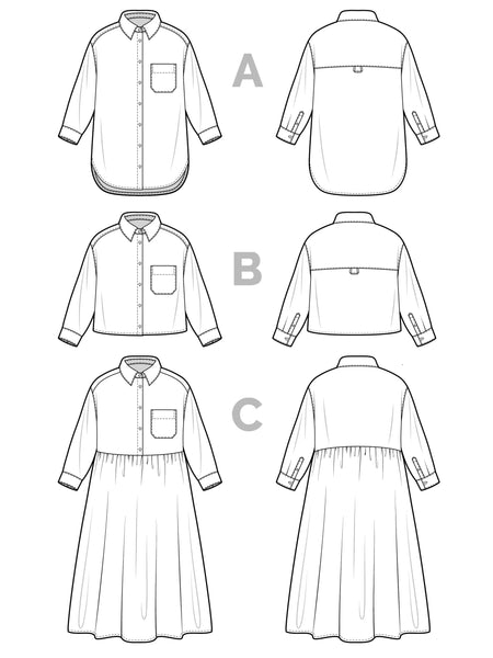 Jenna Shirt Sewing Pattern from Closet Core Patterns