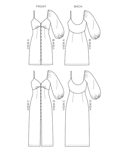 Lora Dress Sewing Pattern by True Bias