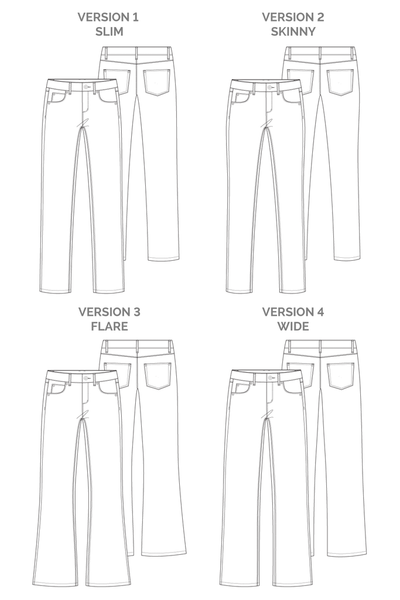 Ash Jeans Sewing Pattern by Megan Nielsen