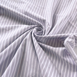 Remnant - Coastal Fog Harbor Stripe Cotton Jersey - 0.38  yd
