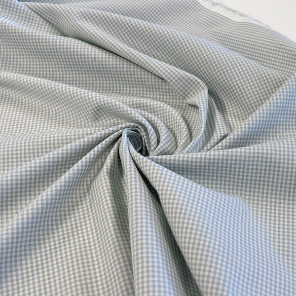 Sage Microcheck Cotton Gingham
