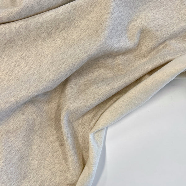 Oatmeal Cotton Poly Mix Fleece