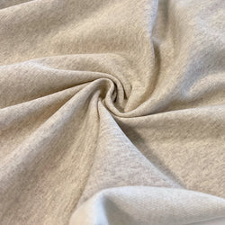 Oatmeal Cotton Poly Mix Fleece