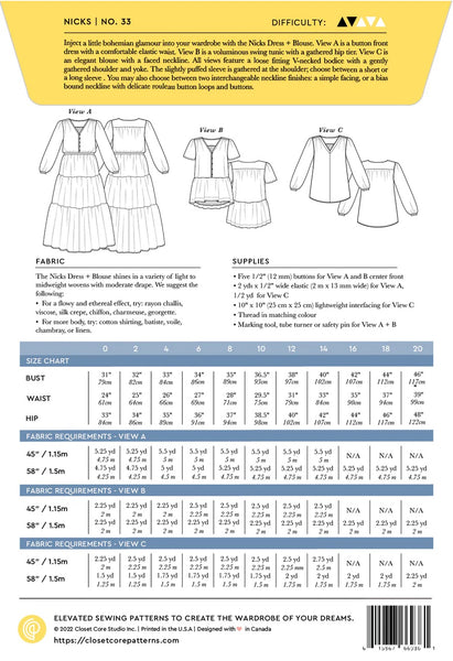 Nicks Dress Sewing Pattern by Closet Core Patterns