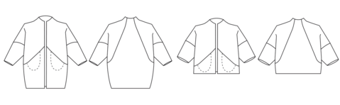Nova Coat (Plus Size) Sewing Pattern by Papercut Patterns
