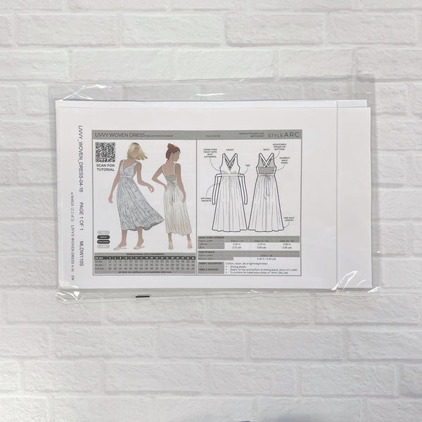 Livvy Smocked Dress Sewing Pattern by Style Arc