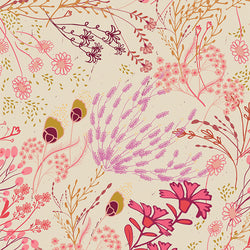 Remnant - Cream Meadow Rayon Challis - 1.95  yd