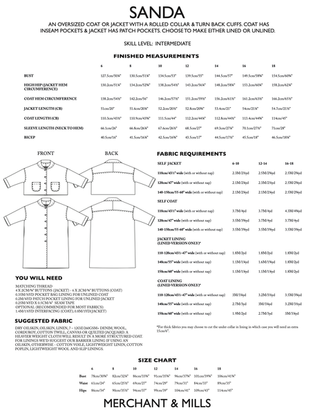 Sanda Jacket Sewing Pattern from Merchant & Mills