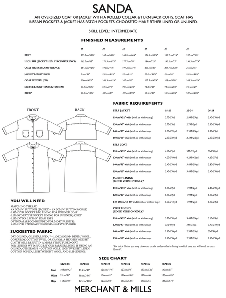 Sanda Jacket Sewing Pattern from Merchant & Mills