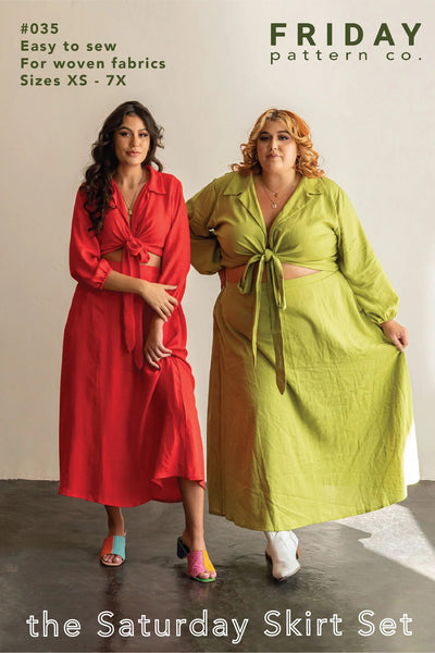 Saturday Skirt Set Sewing Pattern by Friday Pattern Company