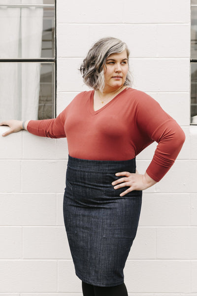 Tabor V-Neck Sewing Pattern by Sew House Seven