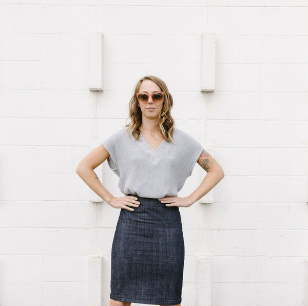 Tabor V-Neck Sewing Pattern by Sew House Seven