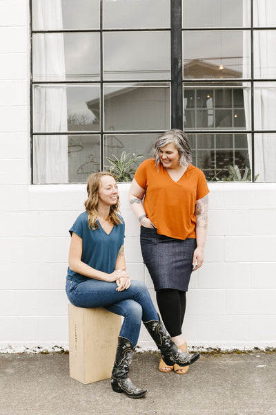 Tabor V-Neck Sewing Pattern by Sew House Seven