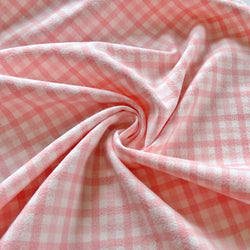 Remnant - Ballerina Pink Tartan Cotton Flannel - 0.52  yd