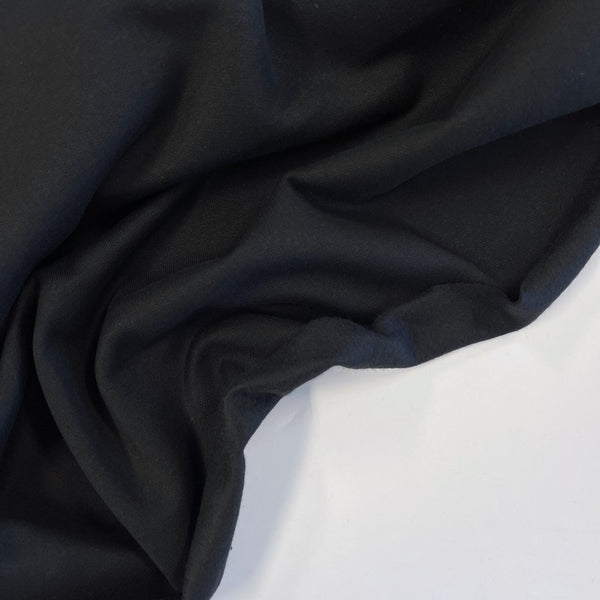 Black Cotton Poly Sweatshirt Fleece - Needle Sharp
