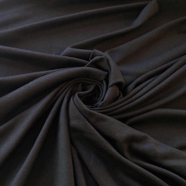 Remnant - Black Double Brushed Poly - 0.93  yd
