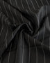 Black Pinstripe Virgin Wool Suiting - Needle Sharp