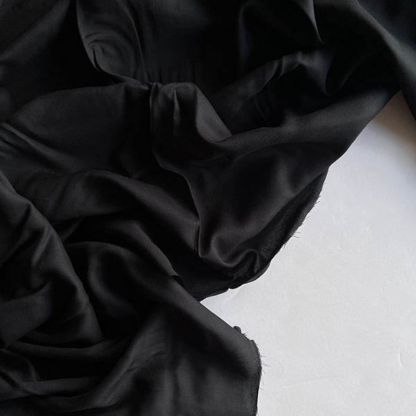 Black Rayon Poplin - Needle Sharp