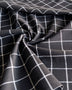 Remnant - Black Windowpane Essex Linen - 0.65  yd
