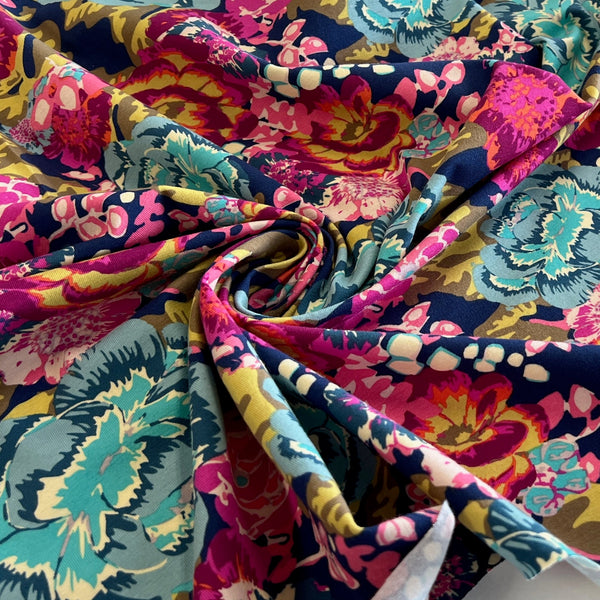 Boho Roses Floral Jersey - Needle Sharp