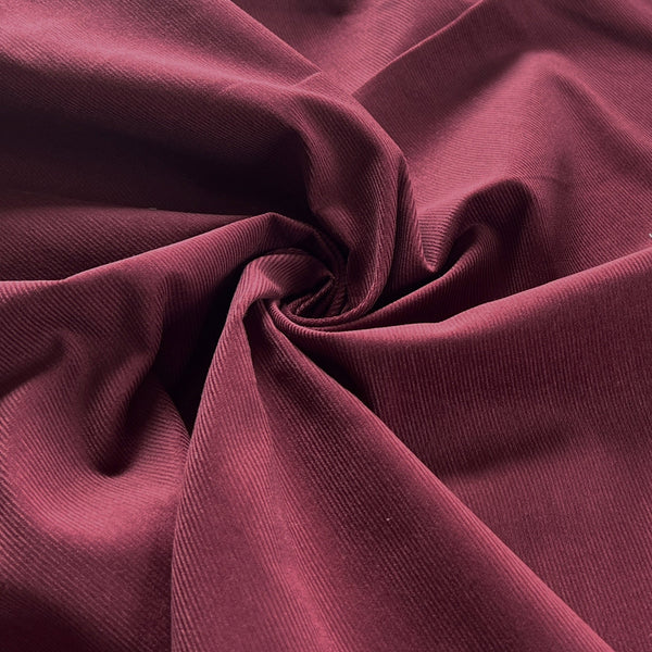 Remnant - Burgundy 21 Wale Cotton Corduroy - 0.49 yd