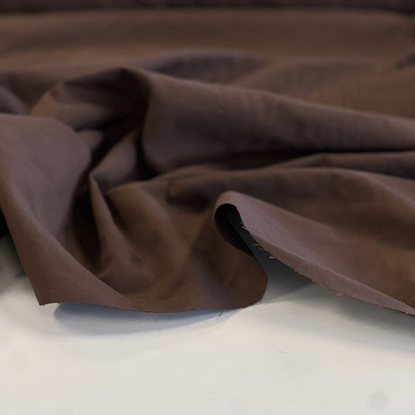Cacao Brown Cotton Hemp Slub - Needle Sharp