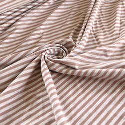 Camel/Light Gray Bamboo Stripe Jersey - Needle Sharp