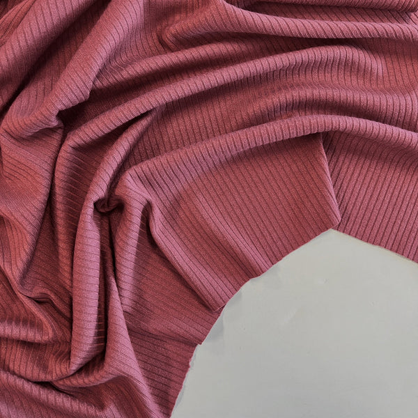 Dark Blush Wide Rib Knit - Needle Sharp