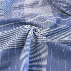 Denim Blue Tablecloth Check Linen - Needle Sharp