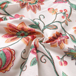 Faux Embroidered Floral Linen Cotton Blend - Needle Sharp