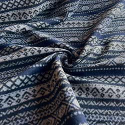 Remnant - Gray Scandinavian Stripe Wool Coating - 1.18  yd