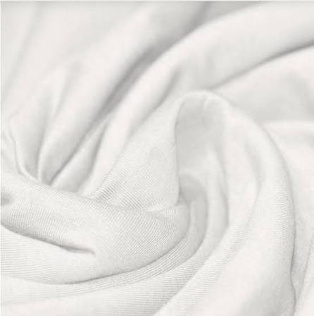 Remnant - White Laguna Jersey - 1.9 yd