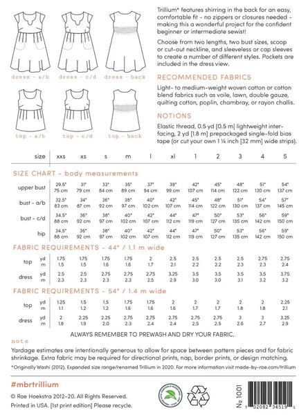 Trillium Dress Sewing Pattern by Made By Rae