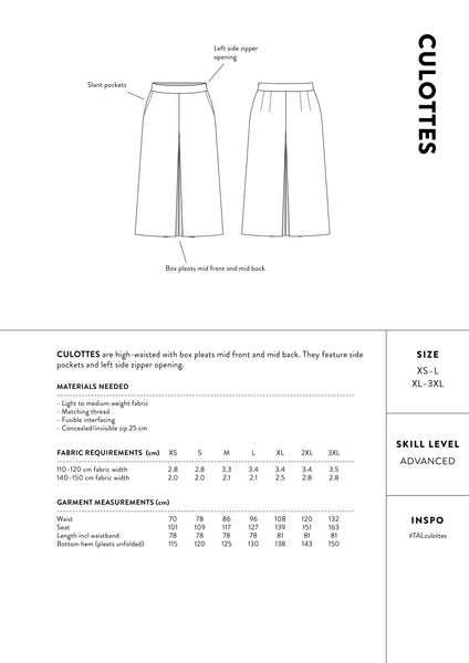 The Assembly Line Culottes Sewing Kit