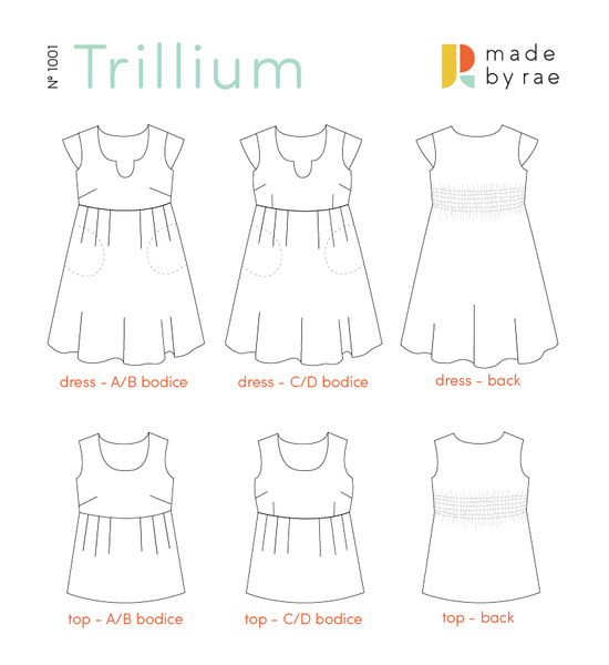 Trillium Dress Sewing Pattern by Made By Rae