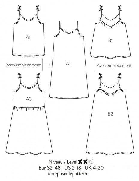 Crepescule Top Sewing Pattern by Atelier ScŠmmit