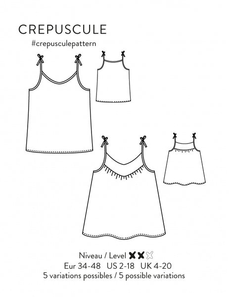 Crepescule Top Sewing Pattern by Atelier ScŠmmit