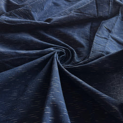 Remnant - Indigo Snow Ikat Cotton - 2.6  yd