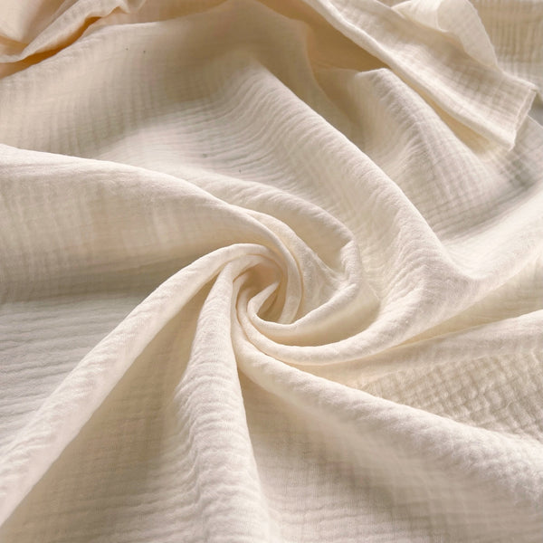 Remnant - Ivory Organic Cotton Double Gauze - 0.94  yd
