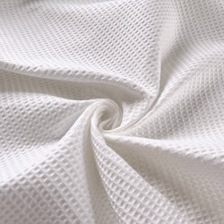 Remnant - Ivory Royal Waffle Cotton - 1.55  yd
