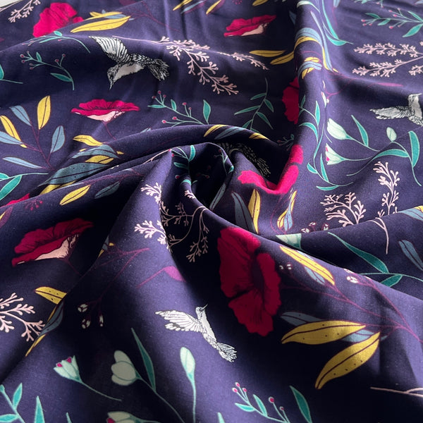 Remnant - Magic Fauna Mystique Rayon Lawn - 1.63  yd