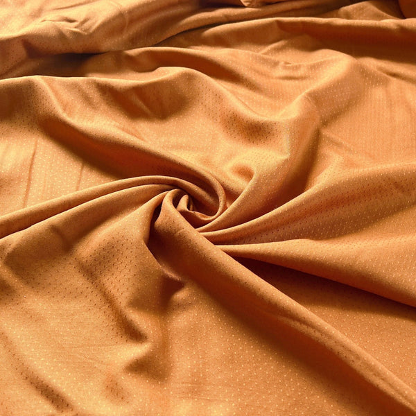 Remnant - Ochre Dotted Viscose Dobby - 1.23  yd