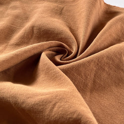 Remnant - Pecan Washed Linen Cotton Twill - 1.44  yd