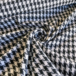 Remnant - Black and White Houndstooth Tweed - 2.08 yd - Needle Sharp