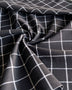 Remnant - Black Windowpane Essex Linen - 0.65 yd - Needle Sharp